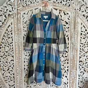 Anthro Moulinette Soeurs Plaid Shirt Dress